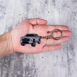FOUR WHEEL BEAST Tundra Accessories Metal Tundra Keychain 2024 2023 - Key Ring Fob Cover Ring Key Chain Toy Gift Truck (Silver)