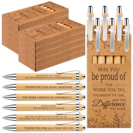84 Pcs Inspirational Ballpoint Pens with Positive Boxes Set Employee Appreciation Gifts Motivational Pen Thank You Gifts for Teacher Team Staff Coworker Nurse Student Back to School End of Year Gift