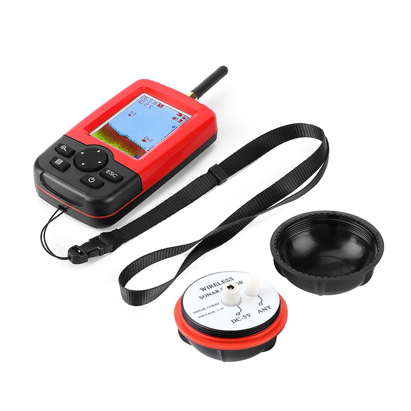 2‑148ft Depth Fish Finder with 100m Wireless Sonar Sensor Fish