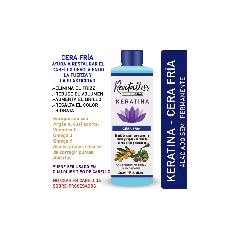 Tratamiento Keratina Brasileña Alaciado Permanente Kit 1 Lt