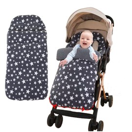 Universal Stroller Footmuff Bunting Bag for Winter Windproof Sleeping Bag for Toddler Baby Warm Plush Lined Baby Stroller Bunting Sleeping Bag Adjustable Stroller Cover for Most Strollers Pushchair