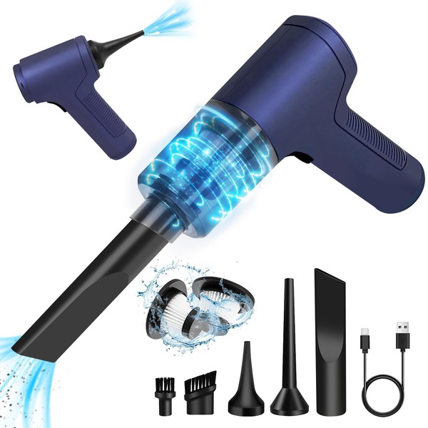 Handstaubsauger Akku, Auto Kabellos Handstaubsauger, Mini Autostaubsauger 2 in 1