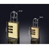 3 Digit Combination Lock, Brass Combination Padlock for Indoor and