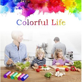 Small Trash bags, 4 Gallon Garbage Bags, Small Garbage Bags Wastebasket Trash Can for Bathroom Office, 5 Rolls(100 Count) -Colored (Multicolor) 1