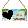 "Days Until Our Holiday" Countdown Plaque - Customised Vacation Chalkboard