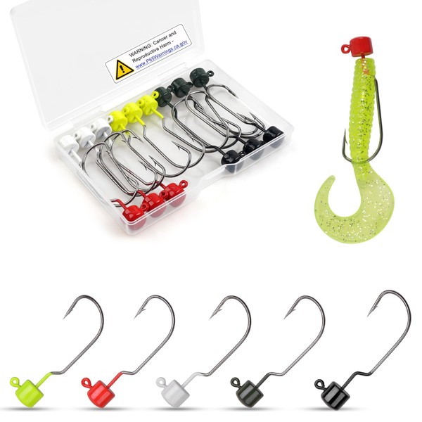 Ned Rig Jig Heads 15pcs Weedless Mushroom Head Wide Gap