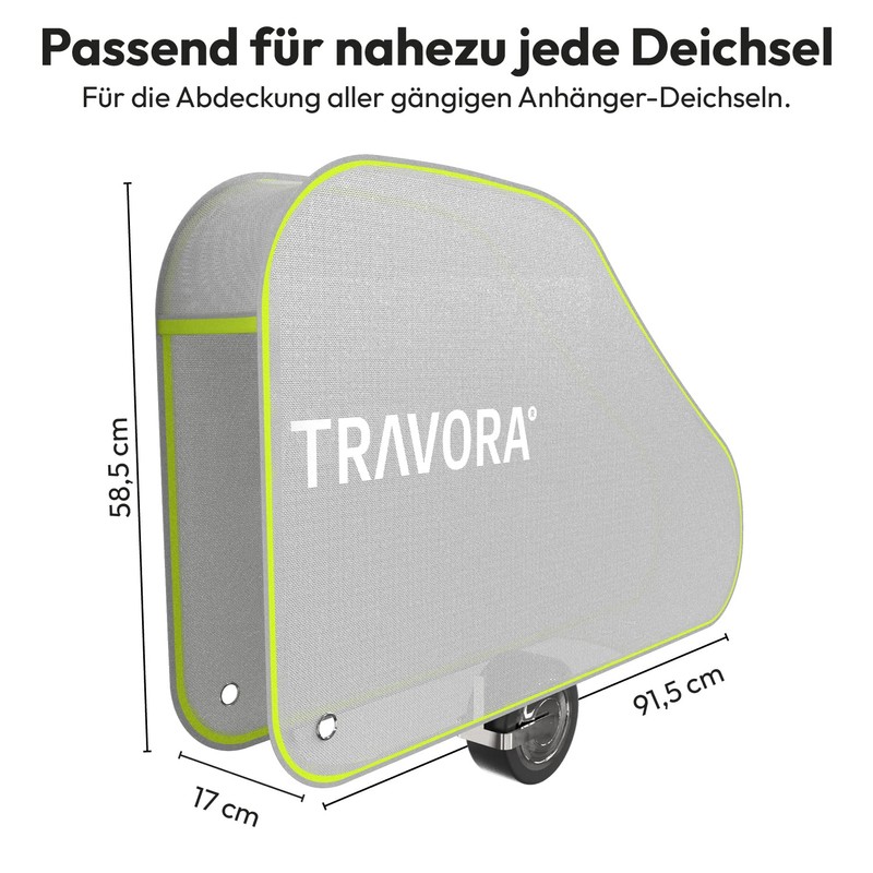 TRAVORA - Drawbar Cover Caravan - Reflective Caravan Protective Cover