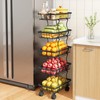 Fruit Basket Kitchen Pantry Organizers and Storage - 5 Tier