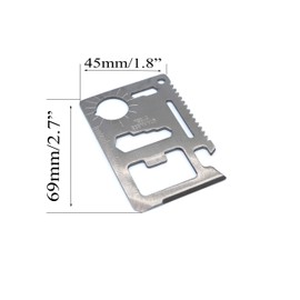 FGen 3pcs Open Bottle Cap 11 Kinds Of Multi-Function Silver Double-Row Tooth Tool Card Card Knife Tool Card