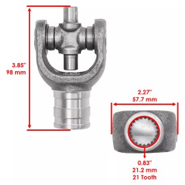 Caltric Front Drive Shaft Yoke W/U-Joint for Yamaha Kodiak 400 4X4 YFM400FW 1993-1999