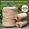 Natural Jute Rope ，Hemp Rope for Crafts,Decorating,Gardening, Bundling,Camping,Cat Scratching Post,Thick