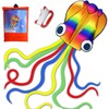 Huge Rainbow Soft Octopus Kite for Kids and Audlts- Large