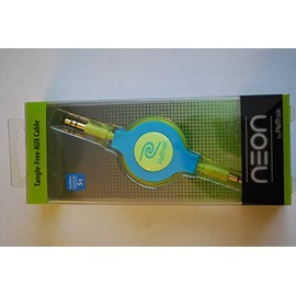 Retrak Neon Tangle Free Retractable AUX Cable