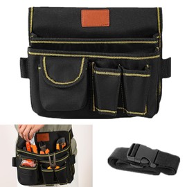 bangminda Tool Bags Belt Bag Multiple Electricians Tool Waist Bag Oxford Fabric Belt Bag Hardware Tool Waist Kit Tool Holder Organiser (15 Inches)
