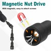 sourcing map 2Pcs 1/4" Hex Shank 12mm Magnetic Hex Socket