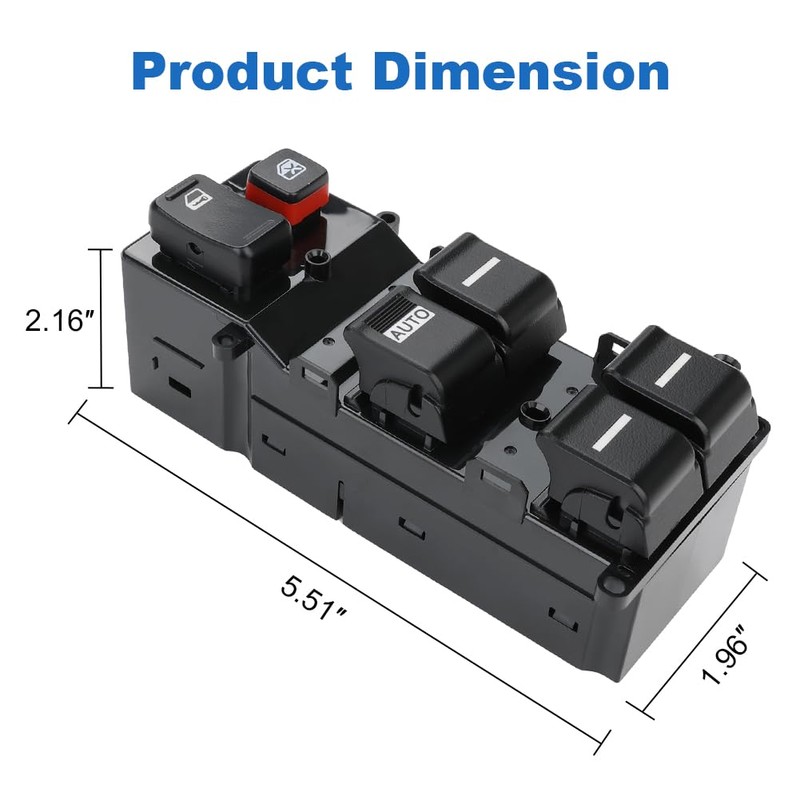 WMPHE Automatic Power Master Window Switch Compatible with Honda Ridgeline
