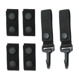 BVMAG Nylon Duty Belt Keeper with Double Snaps Tactical Gear Clip Key Holder Military Molle Hook for Security Police 6Pack