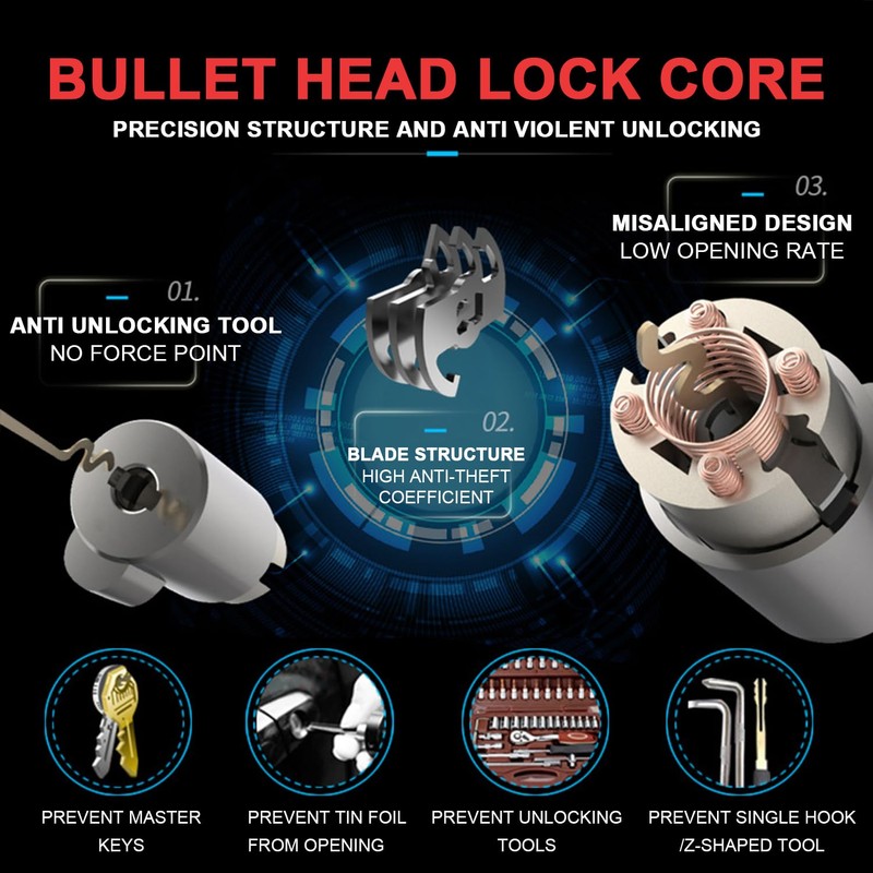 Zabunna Motorcycle Disc Brake Lock, Motorcycle Locks Anti-Theft Security Wheel