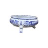 Generic 9.5"" Diameter Oriental Lotus & Vine Design Blue &