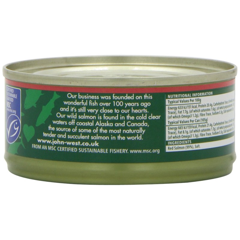 John West Red Salmon 105 g (Pack of 4)