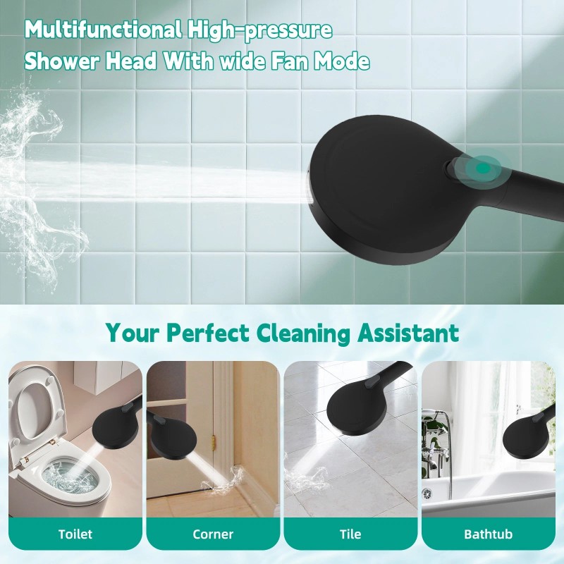 Hibbent High Pressure Shower Head with Handheld Spray Combo Rain