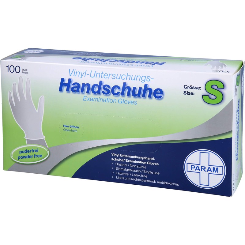 Disposable Vinyl Powder-Free Gloves S Pack of 100