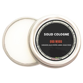 Ladybug Spot Long Lasting Natural Solid Cologne Infused with Essential Oils for Men & Woman 1 OZ Large Size (Oud Wood)