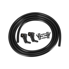 A ABSOPRO Front Windshield Washer Nozzle Sprayer Kit for Honda Accord with 2 Meter Fluid Hose - Pack of 9 Black Item Replacement
