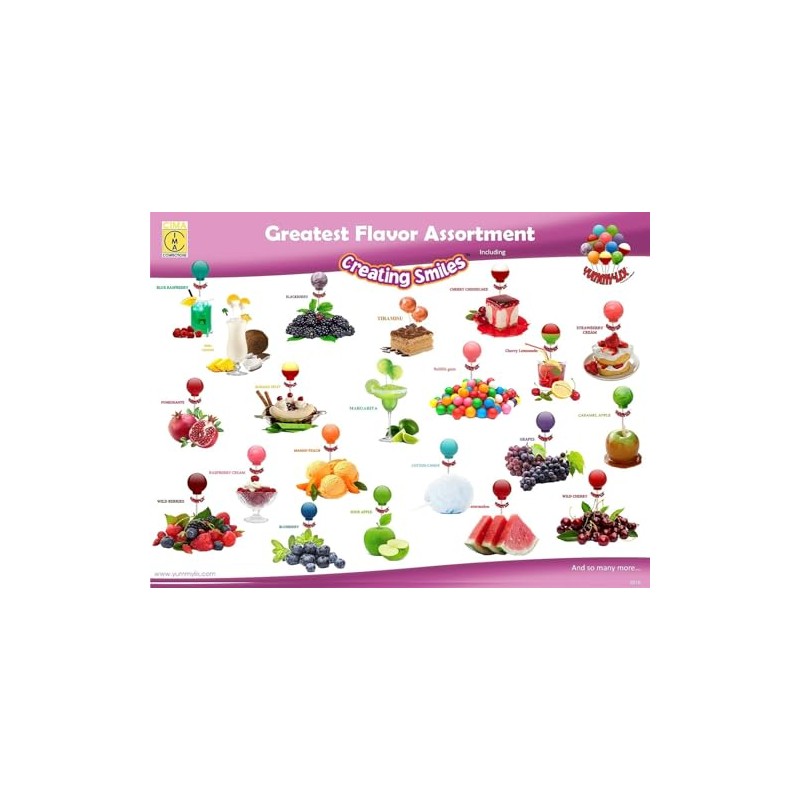 Yummy Lix Gourmet 20 Flavors Mix lollipops 80 ct box