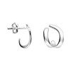 SOFIA MILANI - Women's Earrings 925 Silver - Curved Stud
