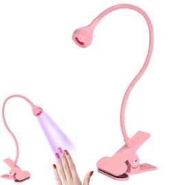 Gooseneck UV Lamp | Gooseneck LED Nail Light for Gel Nails, Clamp on Nail Lamp - Nail Accessories, Manicure Dryer, Small Portable UV Lamp for Home Salon, Fast and Even Curing