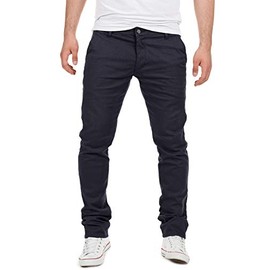 Yazubi Chino Pants Blue Long Men Cloth Pants Chinos Business Men Stretch Dustin, Blue (Night Sky 4R193924), W31/L30
