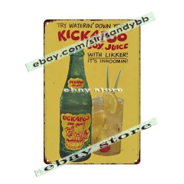 Unbranded Kickapoo Joy Juice Soda pop culture plaque metal tin sign tin brew pub signs