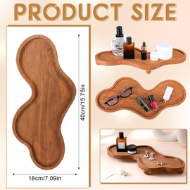 Uiifan Cloud Tray Wood Tray Perfume Tray Irregular Jewelry Tray Decorative Tray Wood Trays Home Decor Cloud Display Tray Christmas Birthday Gift(Brown)