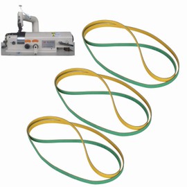 3Pcs Skiving Machine Belt, 37.8in Artificial Leather Flat Belts Peeler Belt Perimeter Replacement Accessory Flat Belts for 801 Skiving Machine