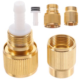 Hose Quick Connect Fittings - 2pcs 3/4 Inch Garden Hose Quick Connectors, Aluminium Alloy Water Fittings for Easy Diy Use, Golden