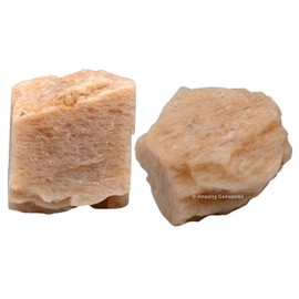 Heilkristalle Rohsteine – 2 Stück (2 Stück, cremefarbener Mondstein)