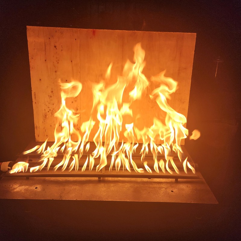 Americangaslogs Rectangular Gas Fire Pit and Gas Fireplace H-Burner H