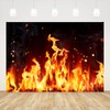 Ticuenicoa 7x5ft Raging Fire Backdrop Fireplace Flames Buring Fire Black