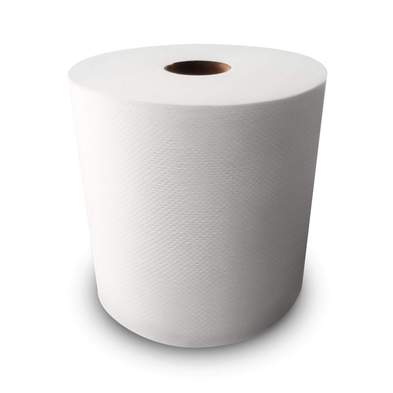 Ultra White Roll Towels - 6 Rolls • 800ft Per