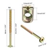 sourcing map Set of 4 Furniture Bolts Nut Set Hexagonal