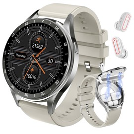 coolhenry Smart Watch with Earbuds, 2 in 1 Earphone & Bluetooth Watch With Answer/Make Call,1.39" Touch Screen Fitness Watch 100+ Sport Mode, Fitness Tracker Heart Rate/Sleep/Spo2/Steps