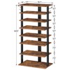 HOOBRO 8 Tiers Vertical Shoe Rack, Wooden Shoe Storage Organizer