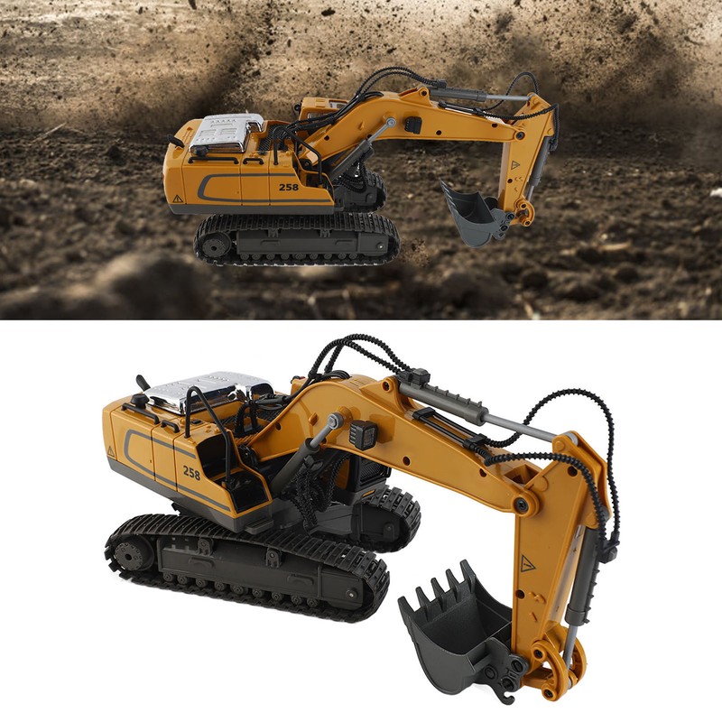 1:20 Scale Remote Control Excavator Construction Tractor Light Music 11