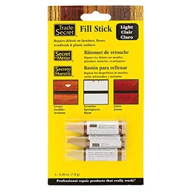 Wood Scratch Repair Fill Stick for Light Surfaces (Set of 3), Great for Touch-Ups and Repairs on Hardwoods Floors, Furniture, Cabinets and Plastic Surfaces.
