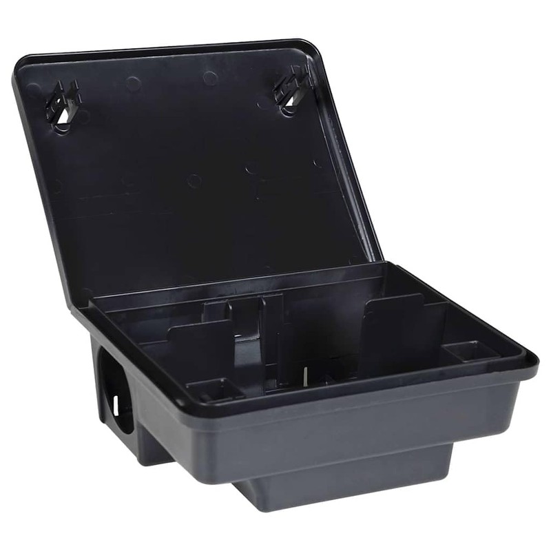 vidaXL Mouse/Rat Traps 4 pcs - Black Polypropylene - 23x19x9.5