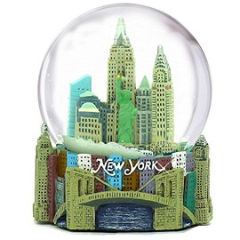 Musical New York City Snow Globe, 100mm New York City Snow Globes, 5.5 Inches Tall, Plays New York, New York