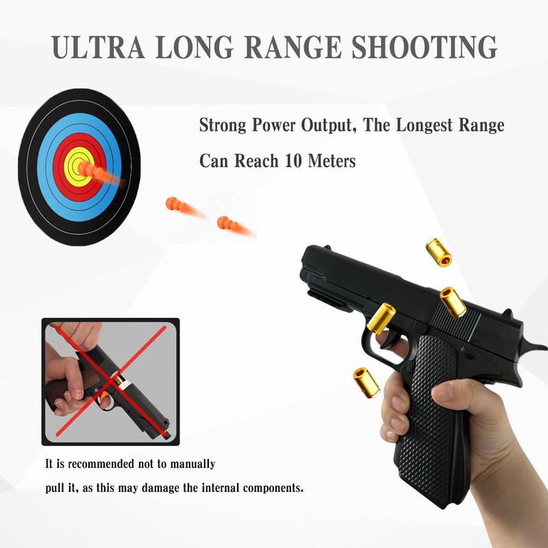 Toy Gun, Children's Soft Toy Guns, 24shells120 Soft Bullets, Empty