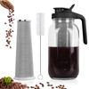 Cold Brew Coffee Maker,64 oz Mason Jar Pitcher with Stainless