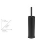 WENKO Olmedo Toilet Brush Holder Stainless Steel Closed Stand 8.5